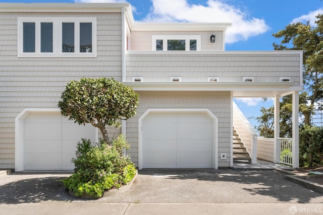 garage with driveway