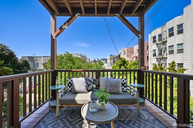 1630 Clay St Unit 4, San Francisco, CA 94109 - balcony featuring outdoor lounge area and a residential view