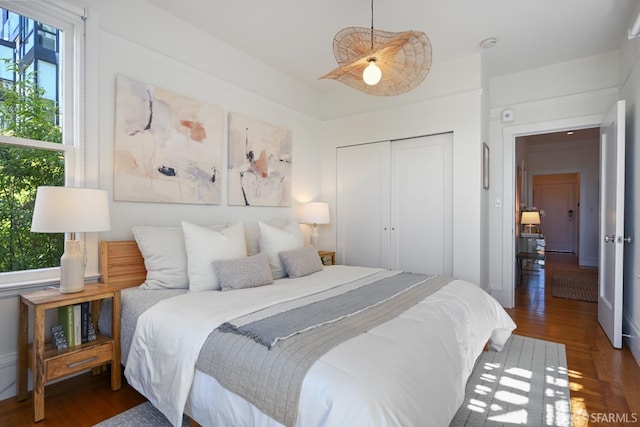 1630 Clay St Unit 4, San Francisco, CA 94109 - bedroom with a closet and wood finished floors
