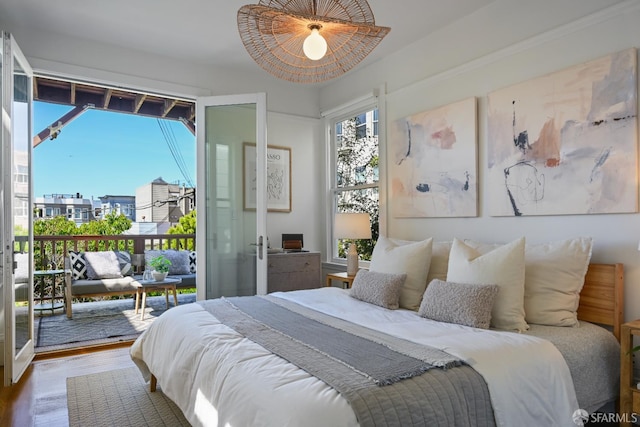 1630 Clay St Unit 4, San Francisco, CA 94109 - bedroom featuring access to outside and wood finished floors