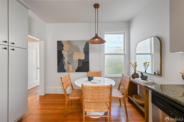 1630 Clay St Unit 4, San Francisco, CA 94109 - dining space with light wood finished floors and baseboards