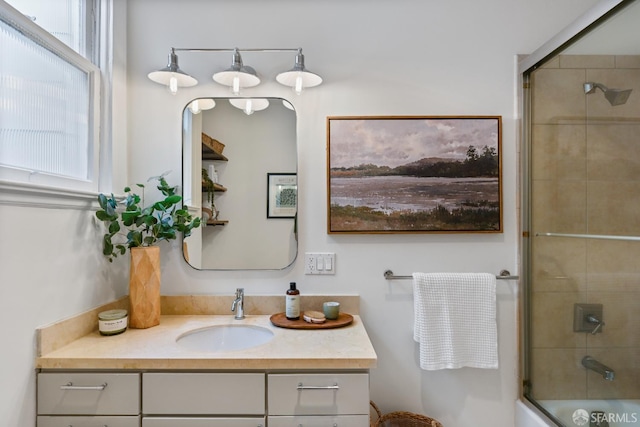 1630 Clay St Unit 4, San Francisco, CA 94109 - full bathroom with vanity and combined bath / shower with glass door