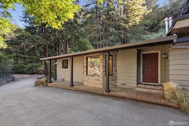 single story home with a patio area