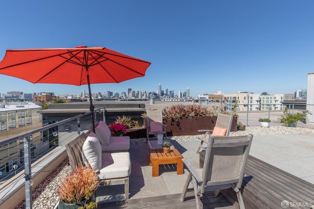 deck featuring an outdoor hangout area