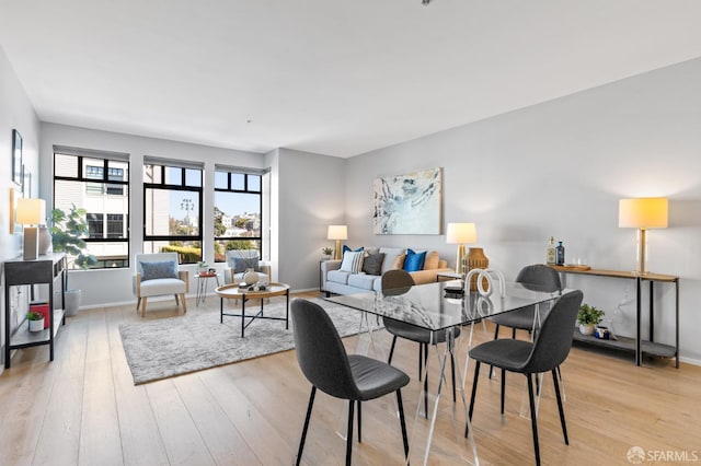 living room featuring light hardwood / wood-style floors