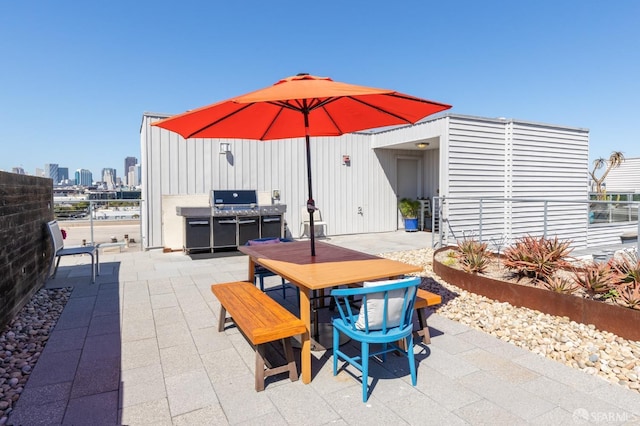 view of patio / terrace with area for grilling