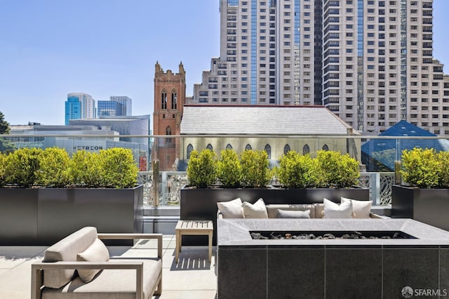 balcony with outdoor lounge area