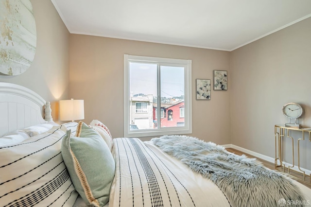 141 Cambridge St, San Francisco, CA 94134 - bedroom with wood finished floors, baseboards, and ornamental molding