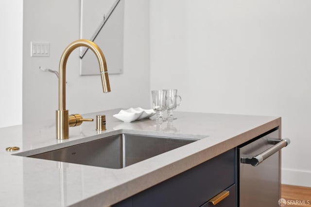 3445 Fillmore St, San Francisco, CA 94123 - kitchen view of a sink and stainless steel dishwasher