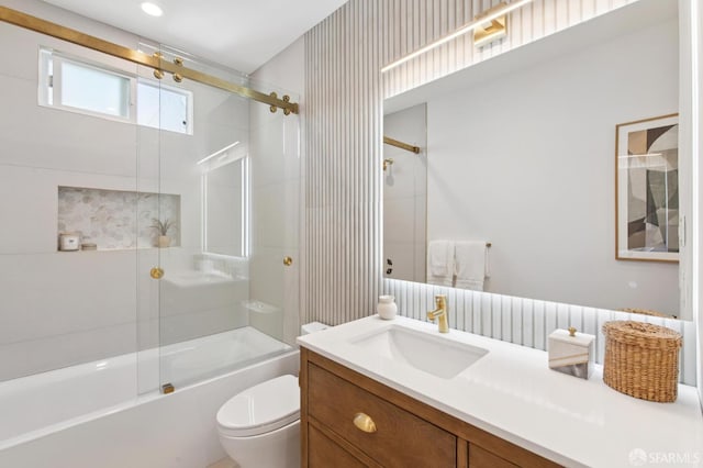 3445 Fillmore St, San Francisco, CA 94123 - bathroom with vanity and combined bath / shower with glass door