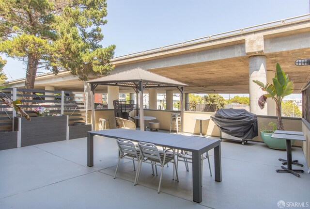 701 Pennsylvania Ave Unit 107, San Francisco, CA 94107 - view of patio / terrace with grilling area, a gazebo, and outdoor dining area