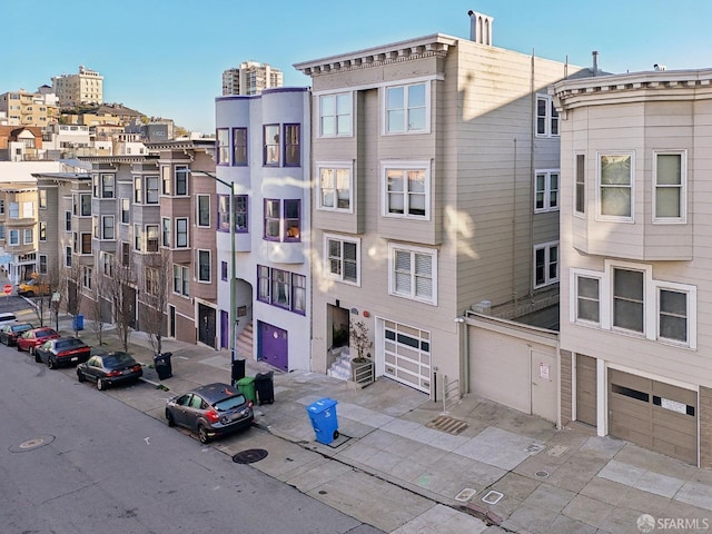 view of property featuring a garage