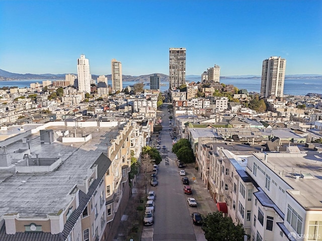 view of city with a water view