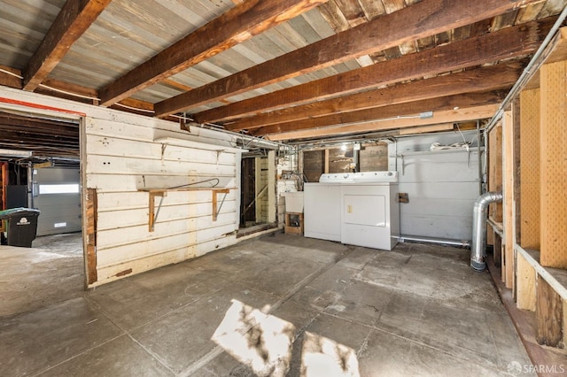 garage featuring separate washer and dryer