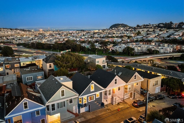 bird's eye view featuring a residential view