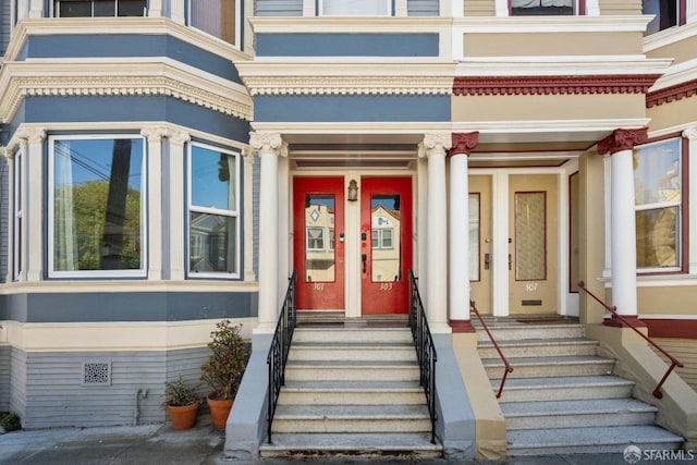 view of doorway to property