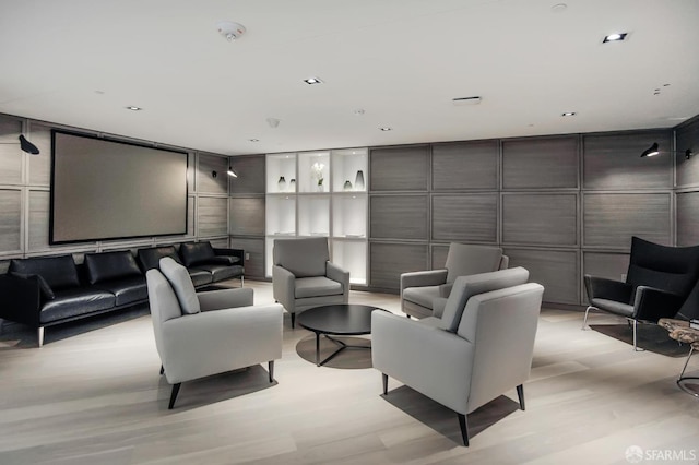 338 Main St Unit 6E, San Francisco, CA 94105 - cinema with light wood finished floors and a decorative wall