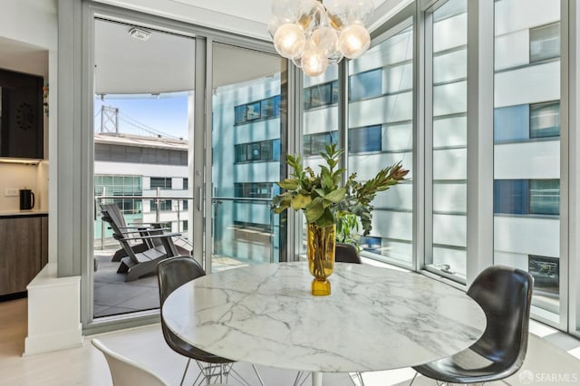 338 Main St Unit 6E, San Francisco, CA 94105 - dining space with a chandelier