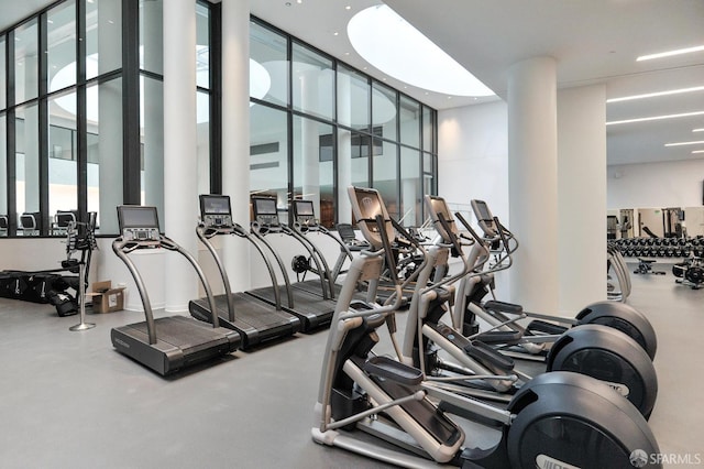 338 Main St Unit 6E, San Francisco, CA 94105 - workout area with a towering ceiling