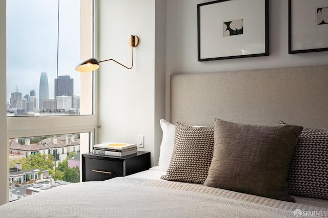 1070 Green St Unit 801, San Francisco, CA 94133 - bedroom featuring access to exterior and a skyline view