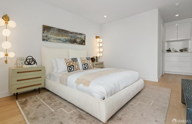 1070 Green St Unit 801, San Francisco, CA 94133 - bedroom featuring light wood finished floors and recessed lighting