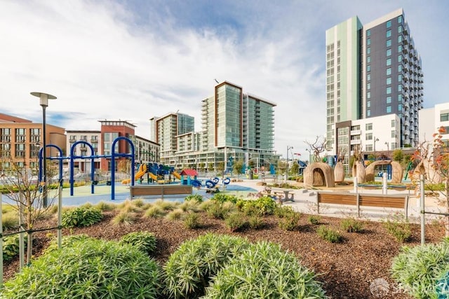 view of home's community with a playground