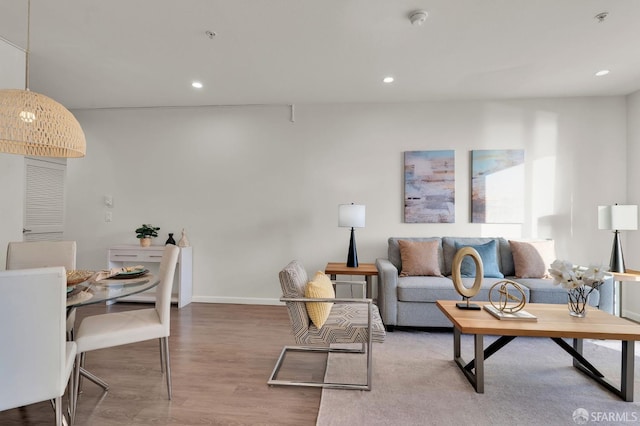 living room featuring hardwood / wood-style floors