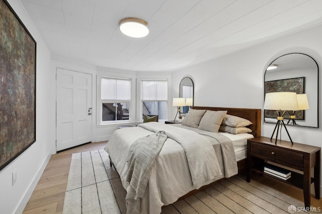 bedroom featuring light hardwood / wood-style flooring