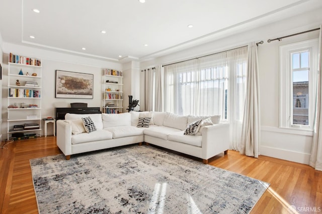 living room featuring hardwood / wood-style floors