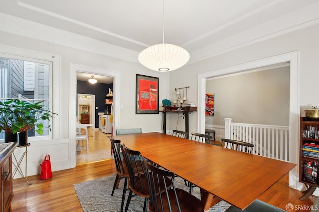 dining room featuring light wood-type flooring