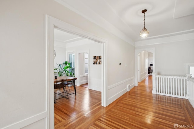 hallway featuring hardwood / wood-style floors