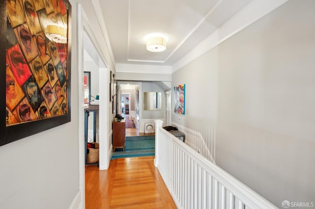 hall featuring light hardwood / wood-style flooring