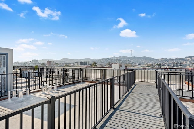 exterior space with a mountain view