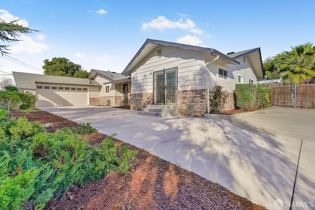 view of front of home featuring a garage