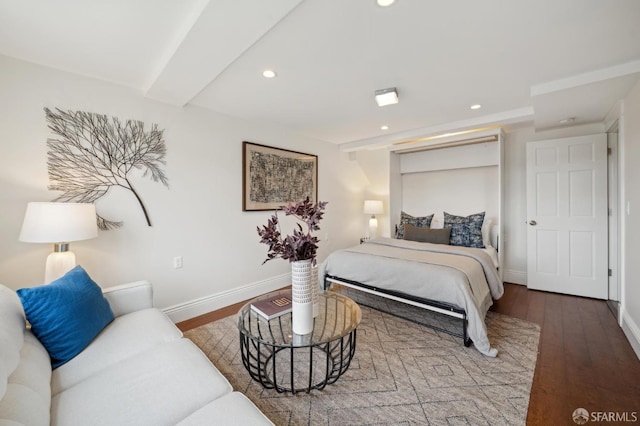 bedroom featuring hardwood / wood-style flooring