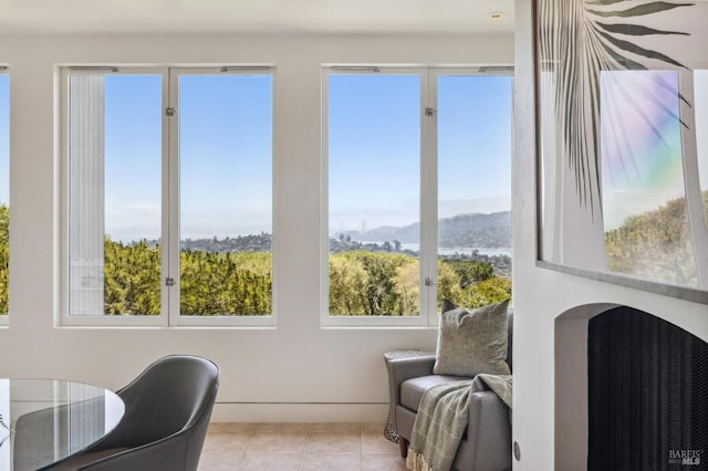 83 Mount Tiburon Rd, Tiburon, CA 94920 - interior space with french doors and a mountain view