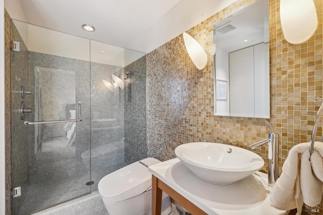 83 Mount Tiburon Rd, Tiburon, CA 94920 - full bathroom featuring tile walls and a shower stall