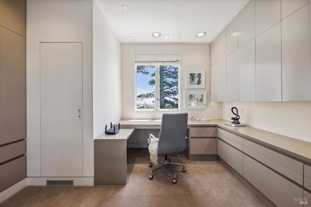 83 Mount Tiburon Rd, Tiburon, CA 94920 - office area with light colored carpet, built in study area, and recessed lighting