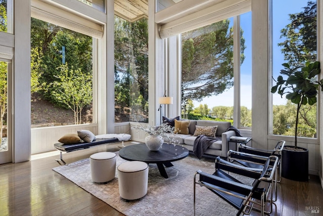 83 Mount Tiburon Rd, Tiburon, CA 94920 - sunroom / solarium featuring outdoor lounge area and hardwood / wood-style floors