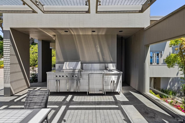 83 Mount Tiburon Rd, Tiburon, CA 94920 - view of patio / terrace featuring exterior kitchen and a sink