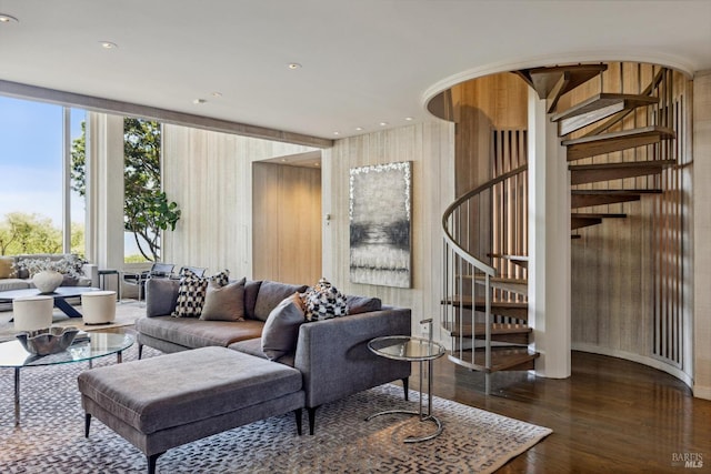 83 Mount Tiburon Rd, Tiburon, CA 94920 - living area with stairway and wood finished floors