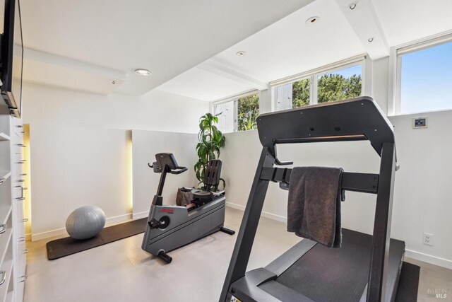 83 Mount Tiburon Rd, Tiburon, CA 94920 - workout room with baseboards