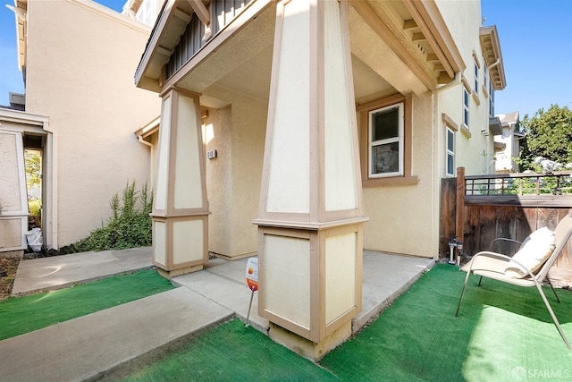 view of patio with fence