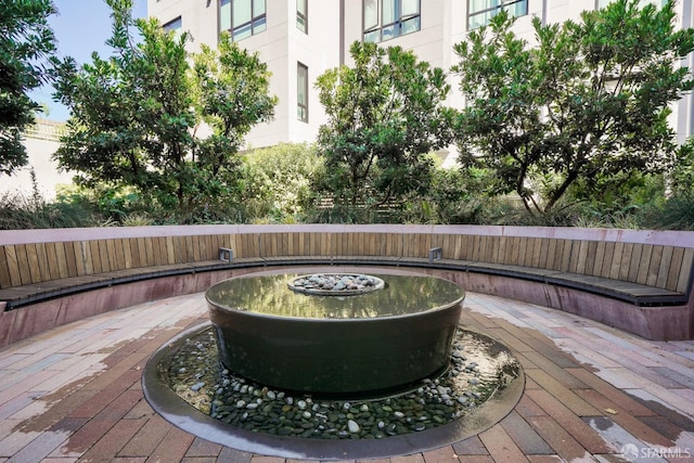 view of community featuring a patio area