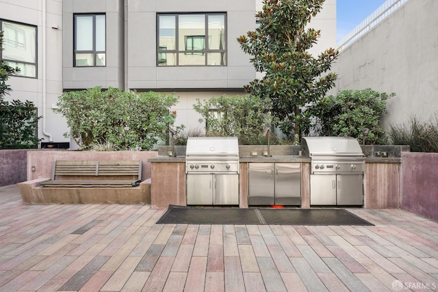 view of patio / terrace with area for grilling