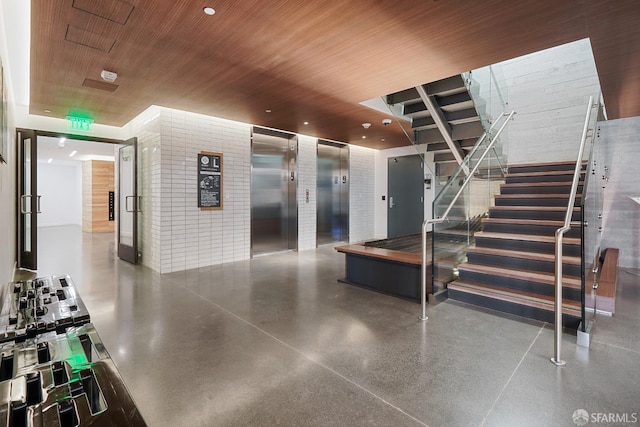 1300 22nd St Unit 220, San Francisco, CA 94107 - building lobby featuring stairway and wood ceiling