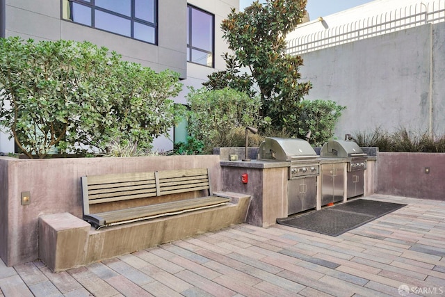 view of patio / terrace with area for grilling