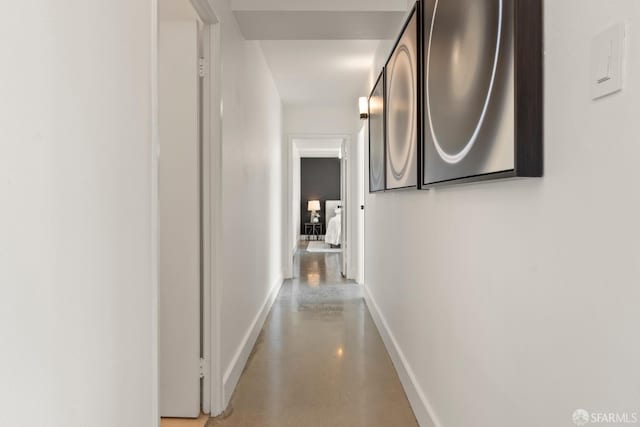 corridor with baseboards