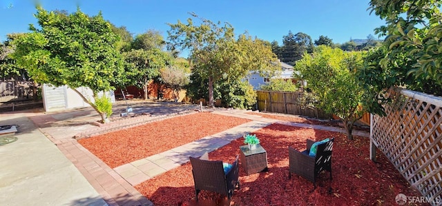 view of yard with a patio