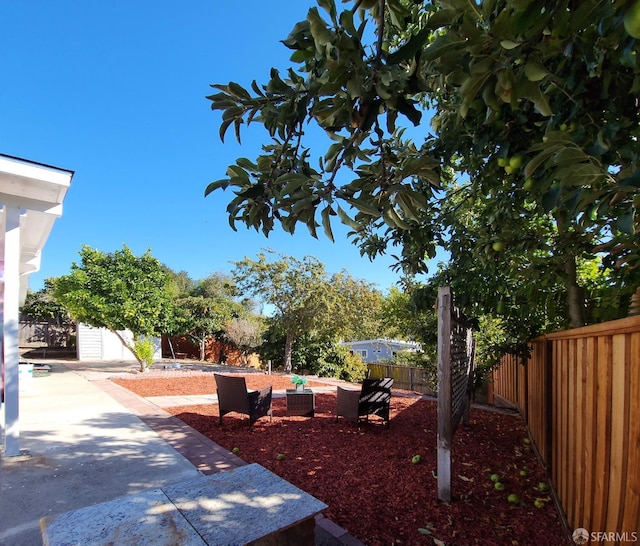 view of yard with a patio